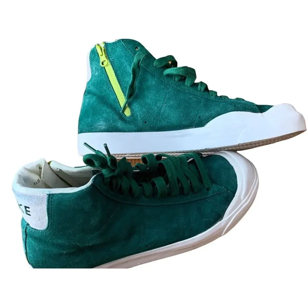 Nike Blazer Mid AB Green Suede Mid 473442-300 Vintage 2011 Size 10.5 Shoes - Picture 1 of 9